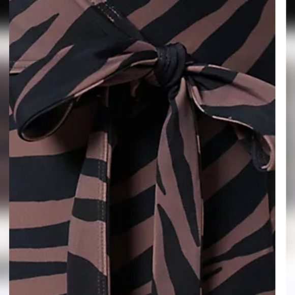 SUMMERSALT The Wrap One-Piece Swim Suit In Brown/black Modern Zebra. Size 6 - Picture 15 of 15